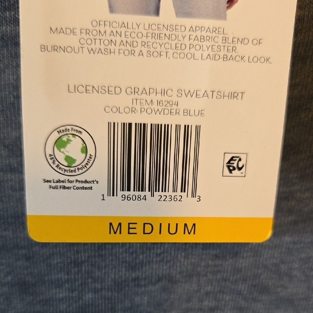 Gray Crewneck Sweater with Vintage Graphic Design - Picture 4 of 4
